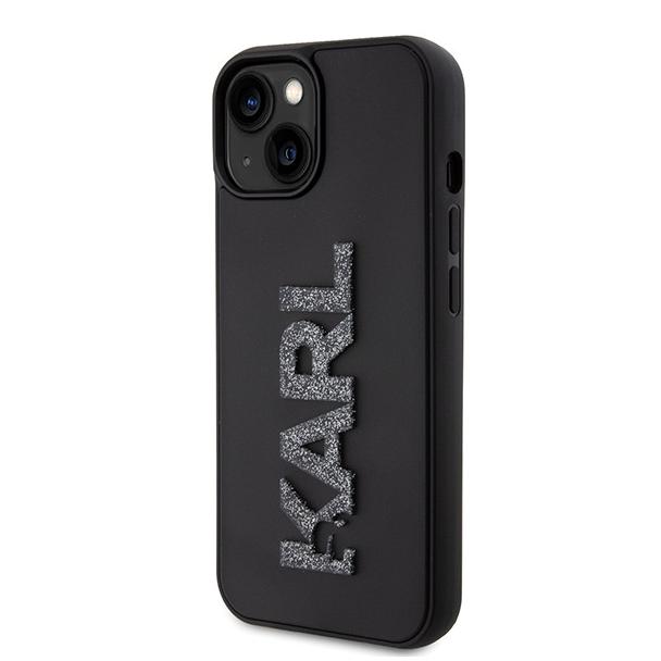KARL LAGERFELD futerał do IPHONE 15 KLHCP15S3DMBKCK (3D Logo Glitter) czarny