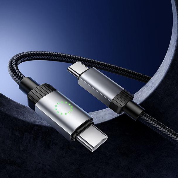 Kabel USB C do USB C Hoco 3A 60W 1 m X117 czarny