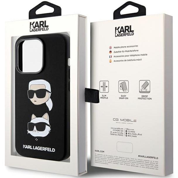 KARL LAGERFELD futerał do IPHONE 15 Pro KLHCP15LSDHKCNK (Silicone KC) czarny