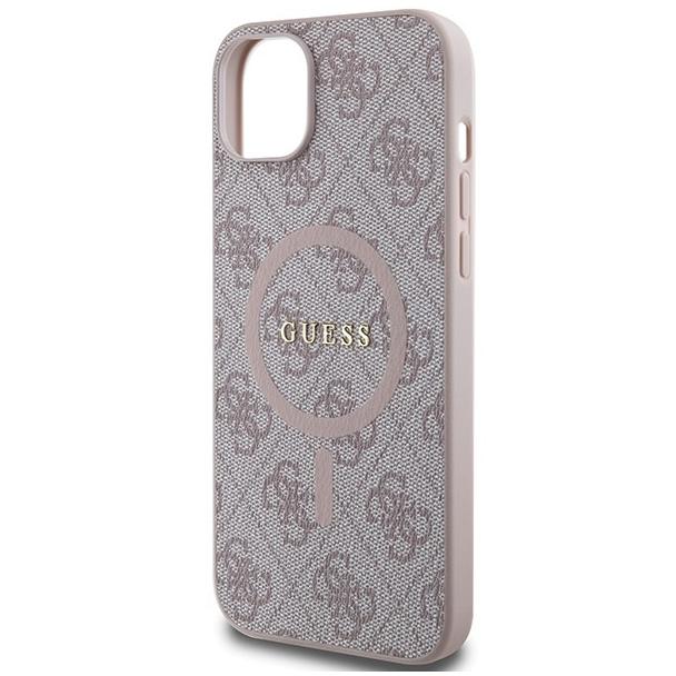 GUESS futerał do IPHONE 14 kompatybilny z MagSafe GUHMP14SG4GFRP (4G Ring classic logo) różowy