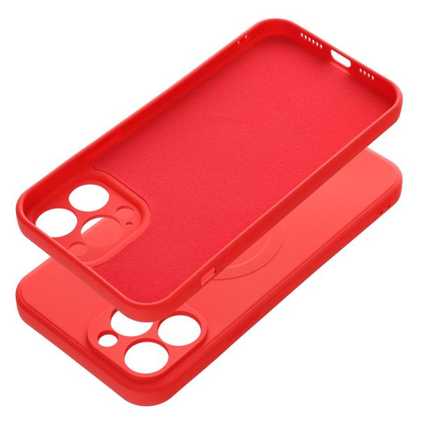 Futerał do iPhone 13 PRO MAX Silicone Mag Cover zgodny z MagSafe czerwony