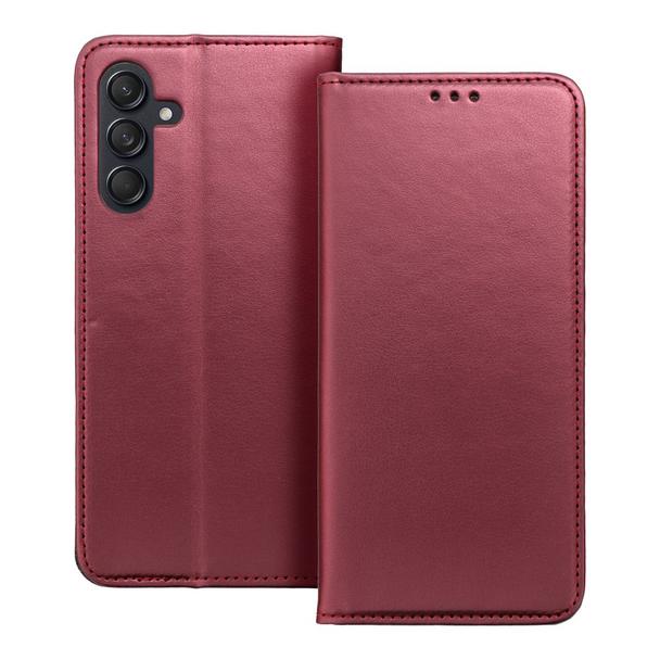 Etui z klapką na Samsung M55 5G Smart Magneto burgundowe