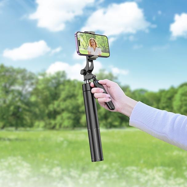 Selfie stick Hoco tripod z pilotem bezprzewodowym K19 czarny