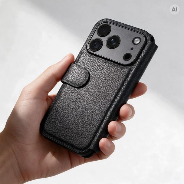 Etui z klapką na iPhone 17 / 18 Max Protect RFID czarne