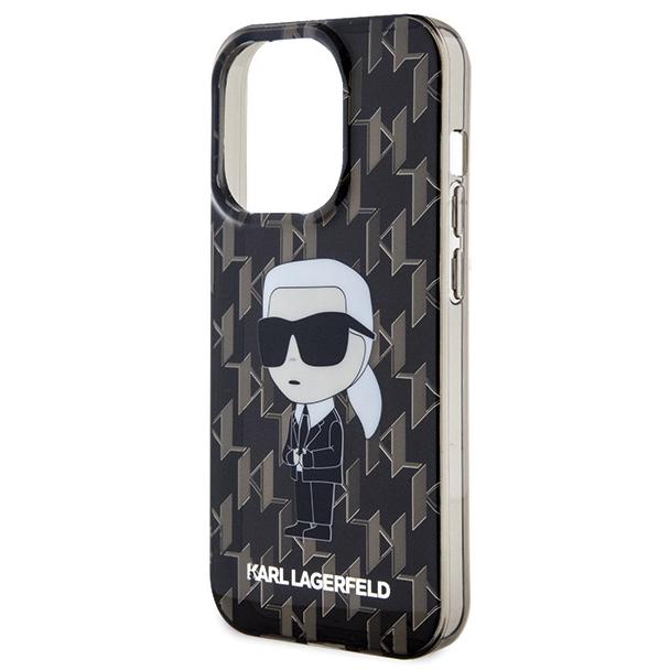KARL LAGERFELD futerał do IPHONE 15 Pro Max KLHCP15XHNKMKLK (Ikonik Monogram) czarny