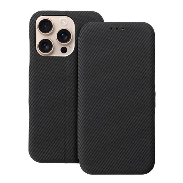 Etui z klapką na iPhone 15 PRO Folio Side Magnet czarne
