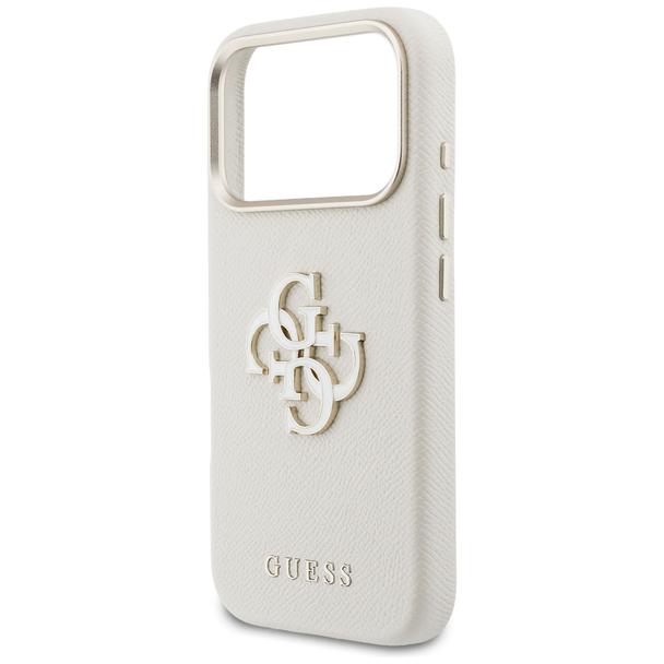 GUESS futerał do IPHONE 17 Pro Max GUHCP17X5PS4RGGE (PU FW Resin Logo) beżowy
