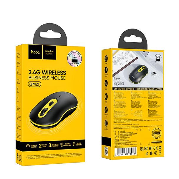 Myszka bezprzewodowa Hoco 2,4G 1600 dpi GM21 czarna