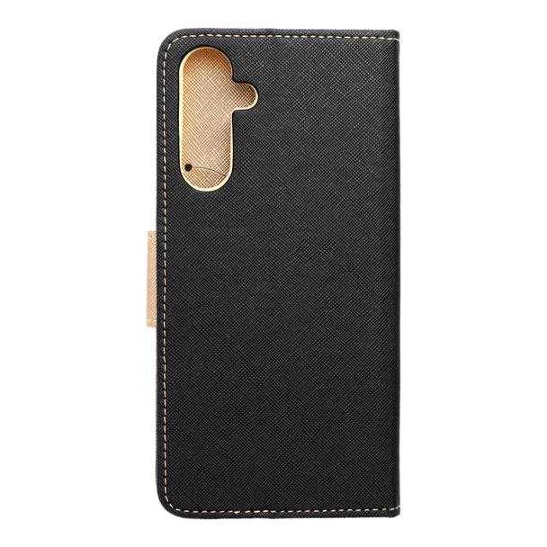 Etui z klapką na Samsung A16 Fancy Book czarno-złote