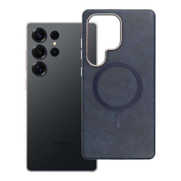 Etui na Samsung S25 ULTRA Gentleman Mag Cover zgodne z MagSafe granatowe