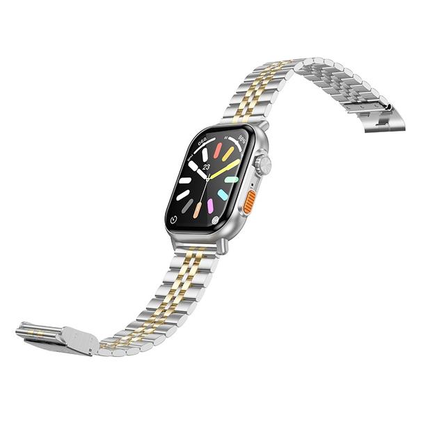 Smartwatch Hoco 2,02" TFT z fukcją rozmowy DYD02 złoto srebrny