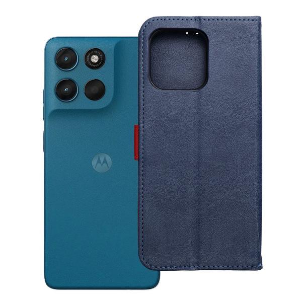Etui z klapką na Motorola G57 POWER Split Book granatowo-czerwone