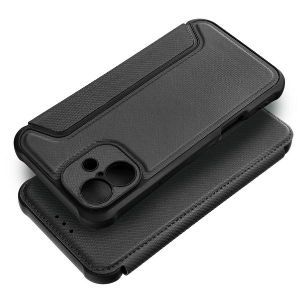 Etui z klapką na iPhone 16 Razor Book czarne