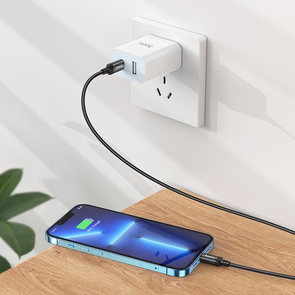 Kabel USB C do Lightning Hoco PD 20W 1 m X89 czarny