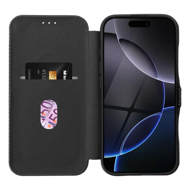 Etui z klapką na iPhone 15 PRO Folio Side Magnet czarne