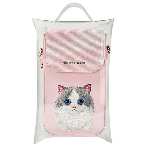 NIMMY torebka na telefon BIG EYED PET 2.0 Cat różowy