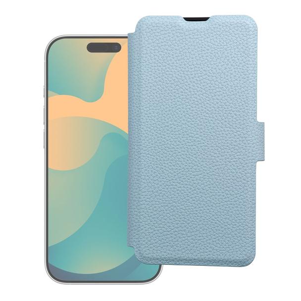 Etui z klapką na iPhone 17 PRO / 18 PRO Max Protect RFID jasnoniebieskie