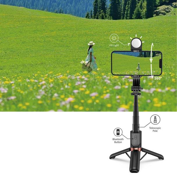 WiWU - Mini selfie stick Wi-SE011 z funcją tripoda