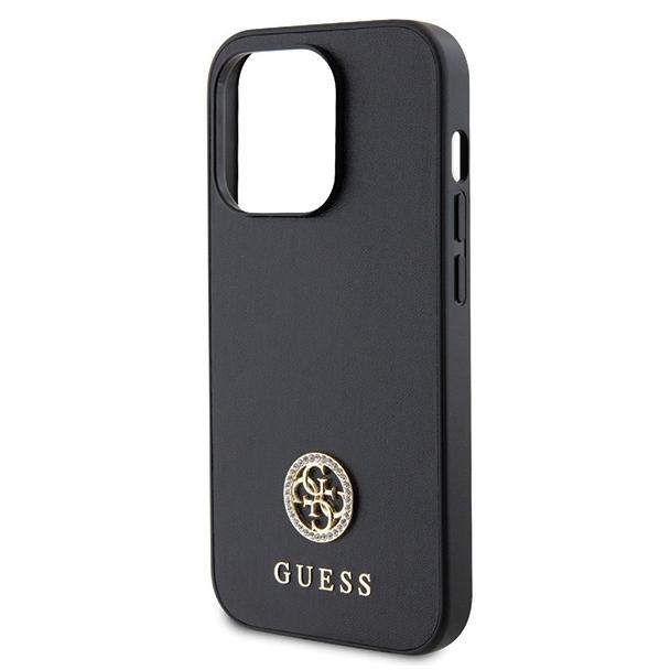 GUESS futerał do IPHONE 15 Pro GUHCP15LPS4DGPK (Strass Metal Logo) czarny