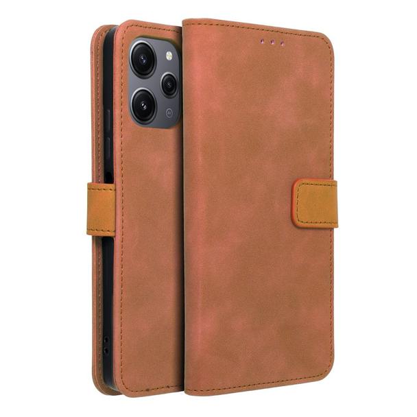 Etui z klapką na Xiaomi Redmi 12 4G / 12 5G Tender Book brązowe