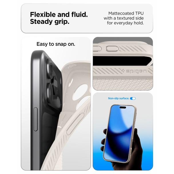 SPIGEN futerał LIQUID AIR do IPHONE 18 Pro Max / 17 Pro Max natural titanium
