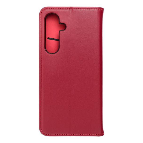 Etui z klapką na Samsung S24 FE Smart Pro Book skórzane bordowe