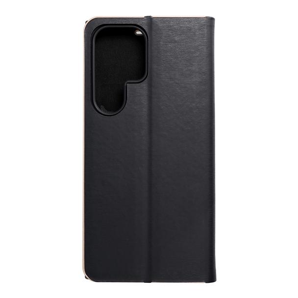 Etui z klapką na Samsung S23 ULTRA Luna Book Gold czarne