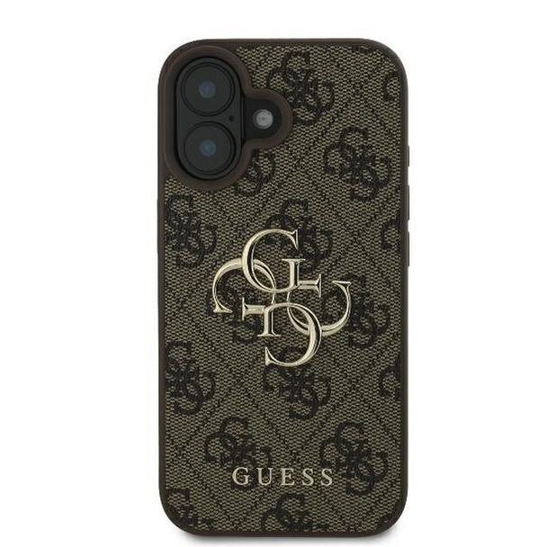 GUESS futerał do IPHONE 16 GUHCP16S4GMGBR (4G PU Big Logo) brązowy