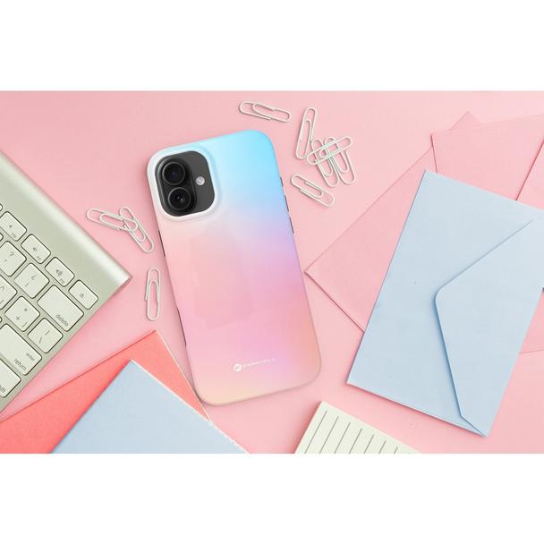 Etui na iPhone 15 PRO Forcell F-Protect Mirage zgodne z MagSafe Military Drop-Test pinky blue