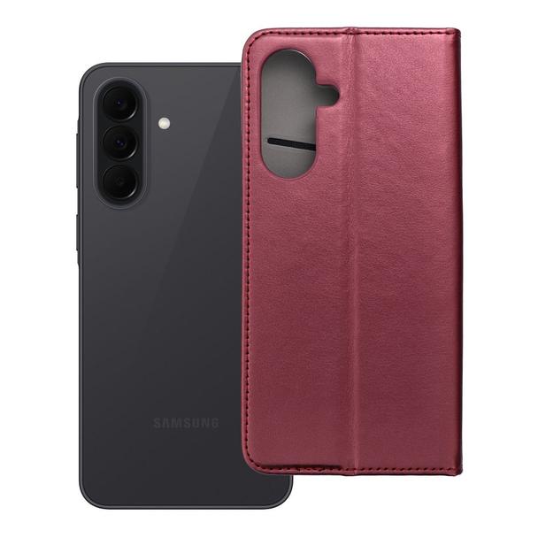 Etui z klapką na Samsung A37 Smart Magneto burgundowe