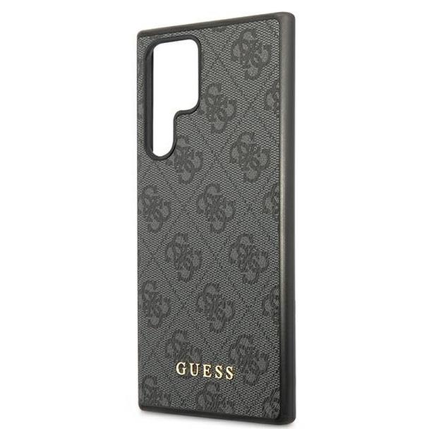 GUESS futerał do SAMSUNG S22 Ultra GUHCS22LG4GFGR (4G Metal Gold Logo) szary