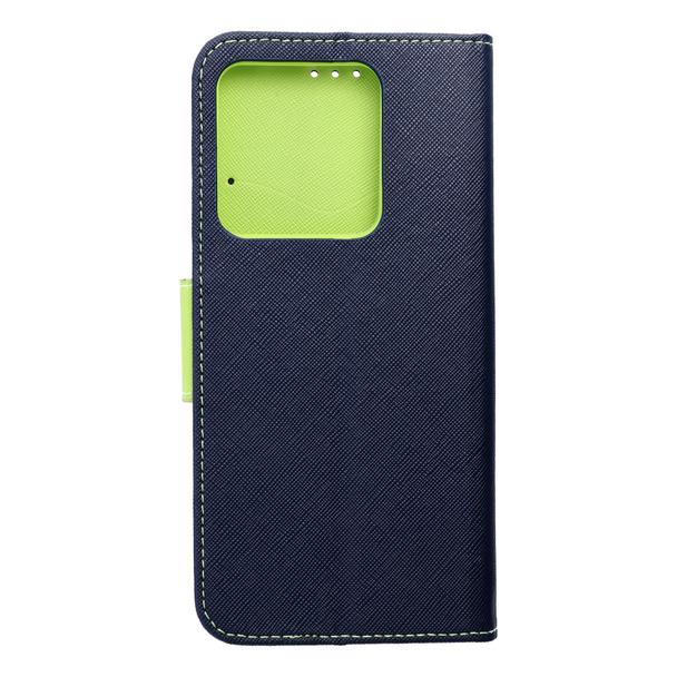 Etui z klapką na Xiaomi Redmi NOTE 13 5G Fancy Book granatowo-limonkowe