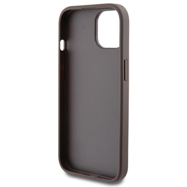 GUESS futerał do IPHONE 15 GUHCP15SG4GFBR (4G Metal Logo) brązowy