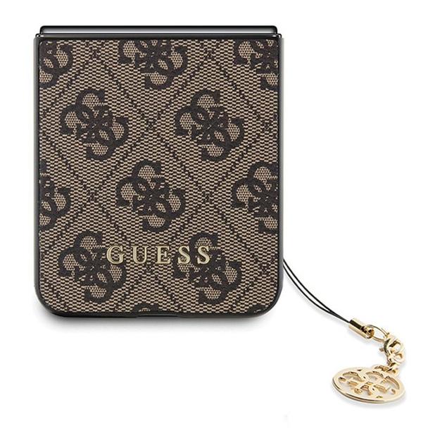 GUESS futerał do SAMSUNG Z FLIP 5 GUHCZF5GF4GBR (4G Charm) brązowy