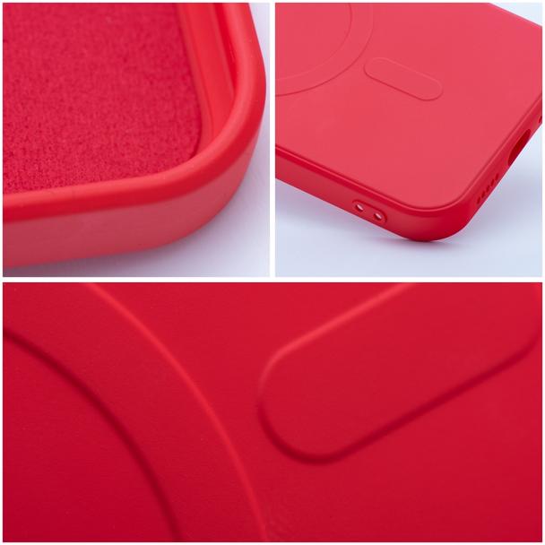 Etui na Samsung S26 FE Silicone Mag Cover zgodne z MagSafe (camera protection) czerwone