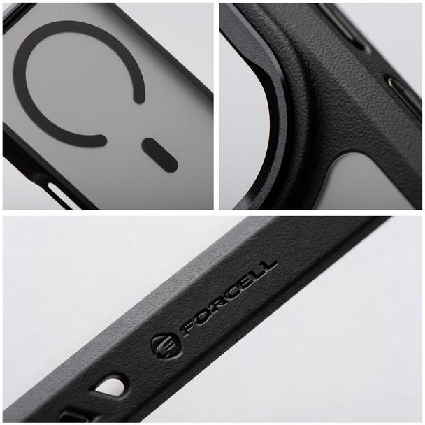 Etui na iPhone 16 Forcell F-Protect Smoke Hybrid Premium zgodne z MagSafe czarne 0INT