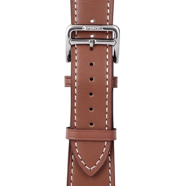 Pasek do Apple Watch Forcell F-Design FA20 dziurki skóra ekologiczna 38 / 40 / 41 mm brązowy