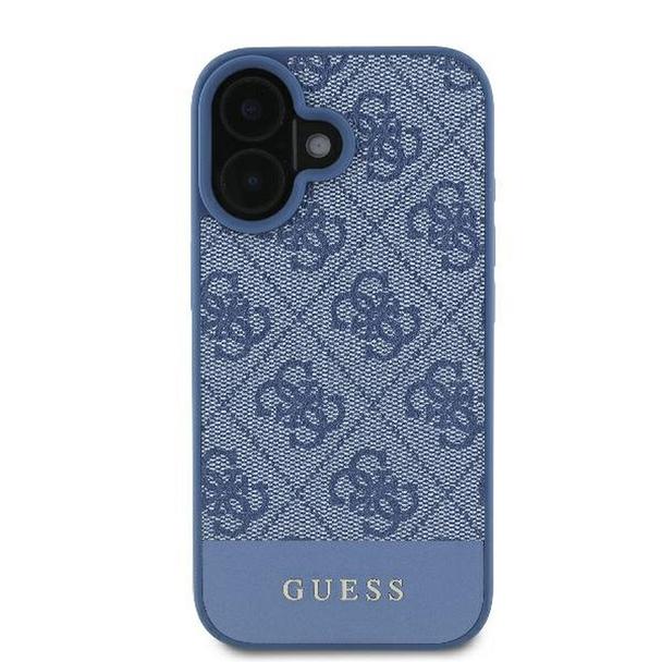 GUESS futerał do IPHONE 16 GUHCP16SG4GLBL (4G PU Bottom Stripe) niebieski