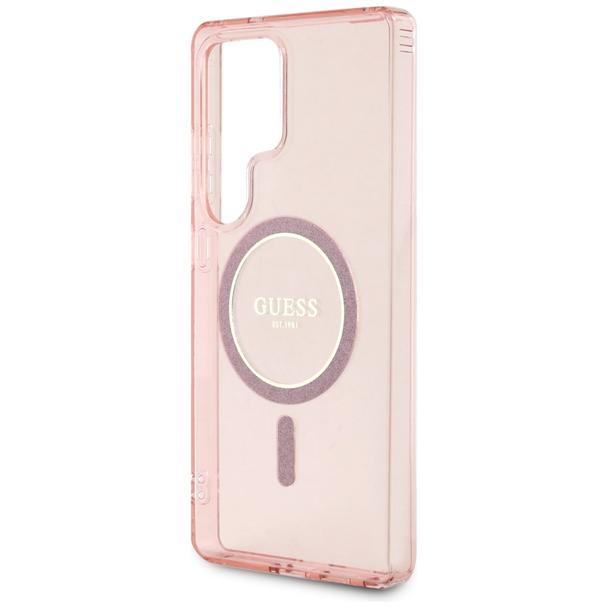 GUESS futerał do SAMSUNG S25 Ultra GUHMS25LHFGEREP (Magnetic IML Glitter Circle) różowy