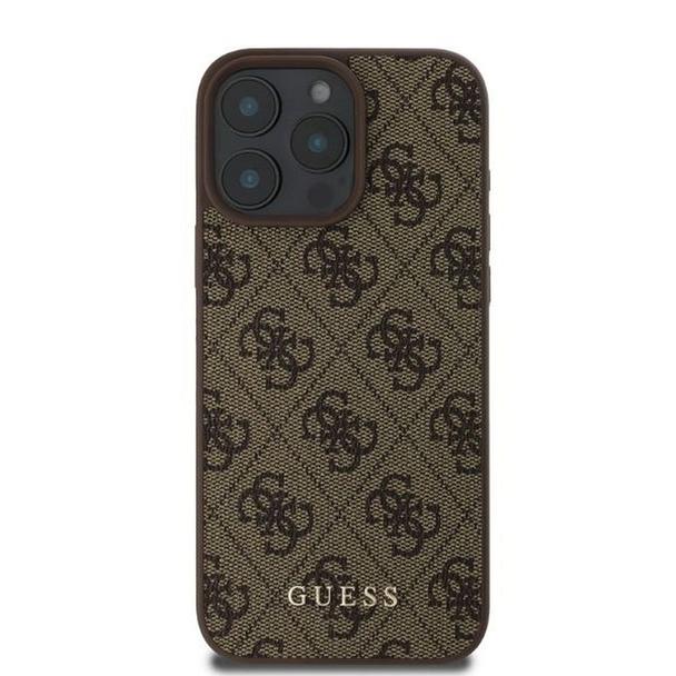 GUESS futerał do IPHONE 16 Pro GUHCP16LG4GFBR (PU 4G Classic) brązowy