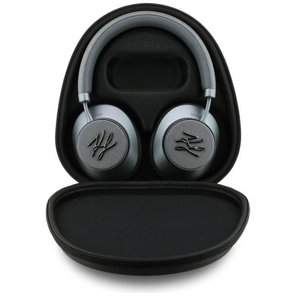 Słuchawki bezprzewodowe nauszne ANC KARL LAGERFELD Grained Initials KF003084 szare