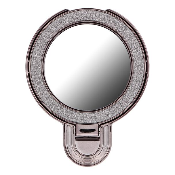 Stojak na telefon CIRCLE MIRROR - naklejany - czarny