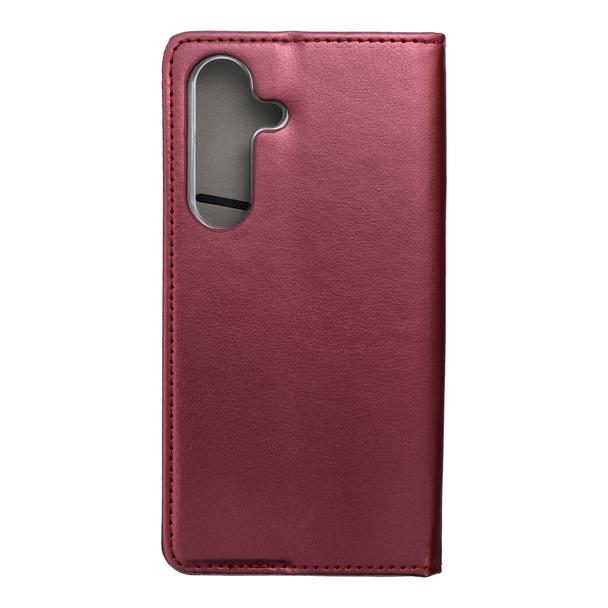 Etui z klapką na Samsung S25 Smart Magneto burgundowe