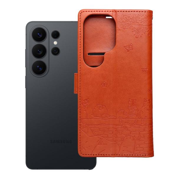 Etui z klapką na Redmi NOTE 15 PRO 5G Mezzo Book koty brązowe