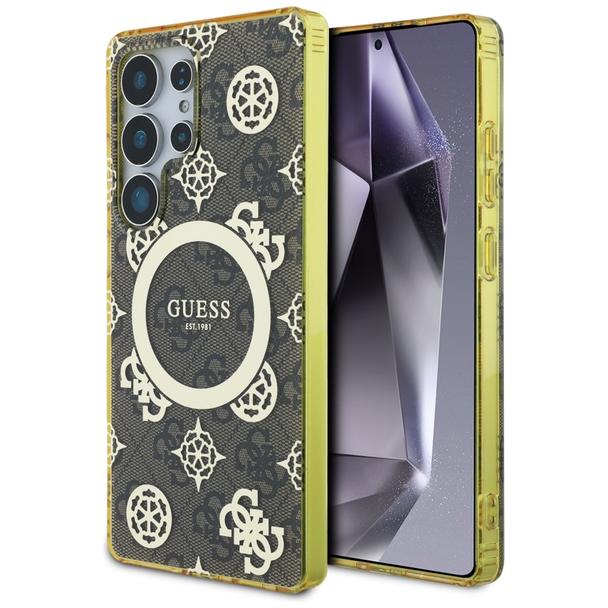 GUESS futerał do SAMSUNG S25 Ultra GUHMS25LH4PYEEW (Magnetic IML Peony on 4G Background) brązowy