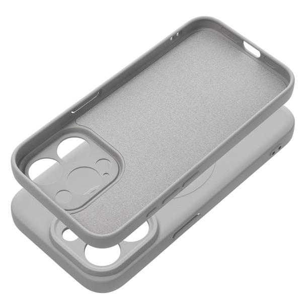 Futerał do iPhone 15 PRO Silicone Mag Cover zgodny z MagSafe tytanowy szary