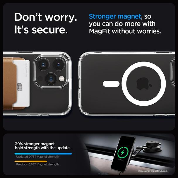 SPIGEN futerał ULTRA HYBRID MAG kompatybilny z MagSafe do IPHONE 15 Pro white