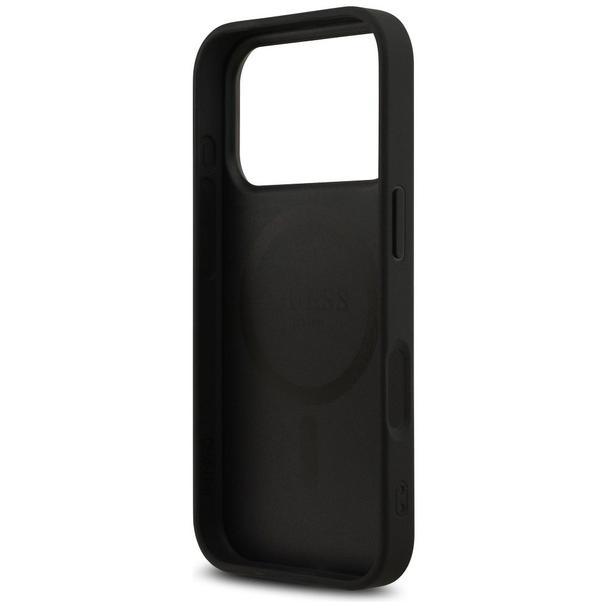 GUESS futerał do IPHONE 17 Pro kompatybilny z MagSafe GUHMP17LP4RPSK (4G Printed Stripes) czarny