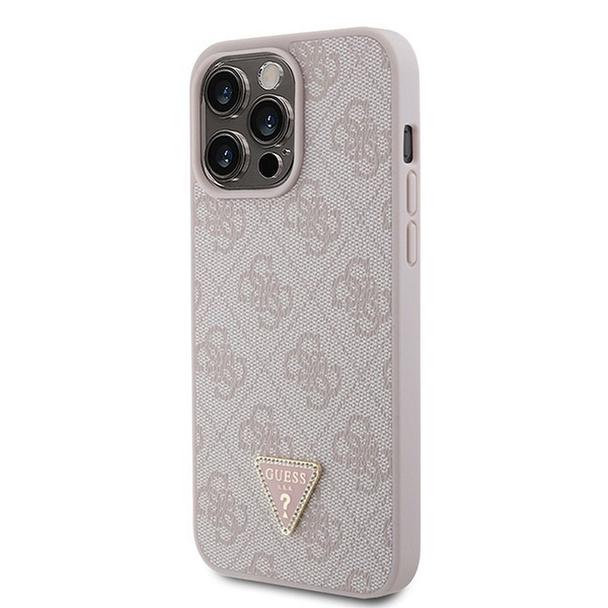 GUESS futerał do IPHONE 15 Pro Max GUHCP15XP4TDPP (PU Leather 4G Triangle Strass) różowy