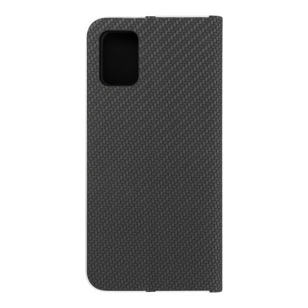 Etui z klapką na Samsung A51 Luna Book Carbon czarne